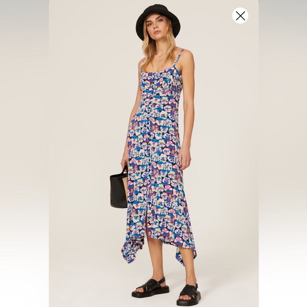 Paco Rabanne Multicolor Floral Midi Dress - Picture 8 of 10